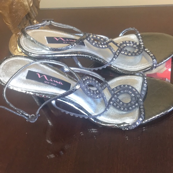 Nina sling back studded heel sandal - Picture 2 of 6